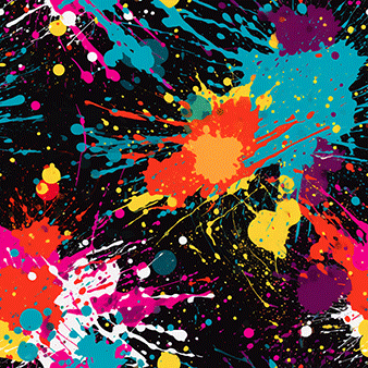 Vibrant splatter