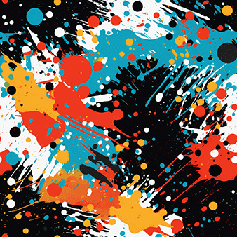 Vibrant splatter