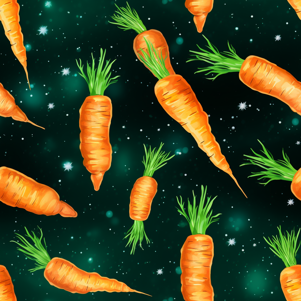 Carrots on green background