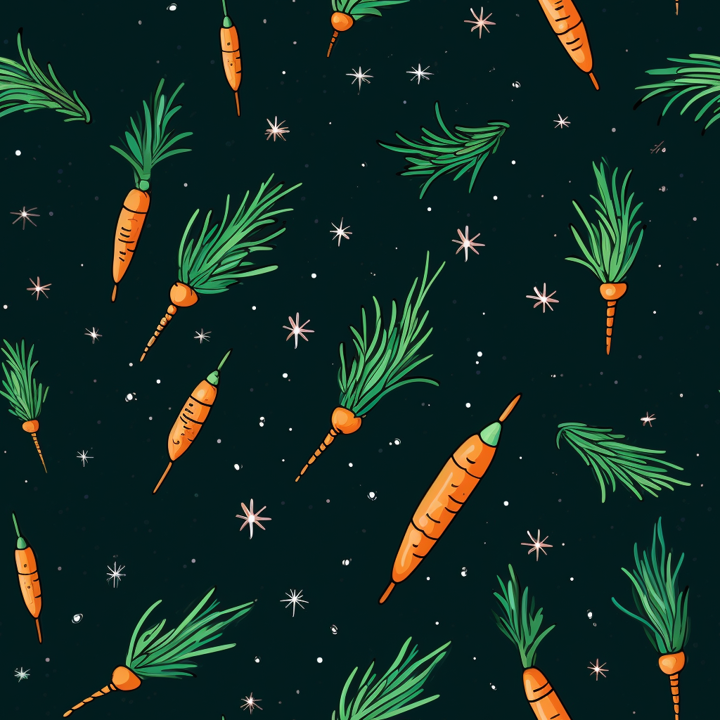 Carrots on green background